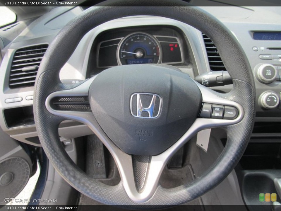 Gray Interior Steering Wheel for the 2010 Honda Civic LX Sedan #69407847