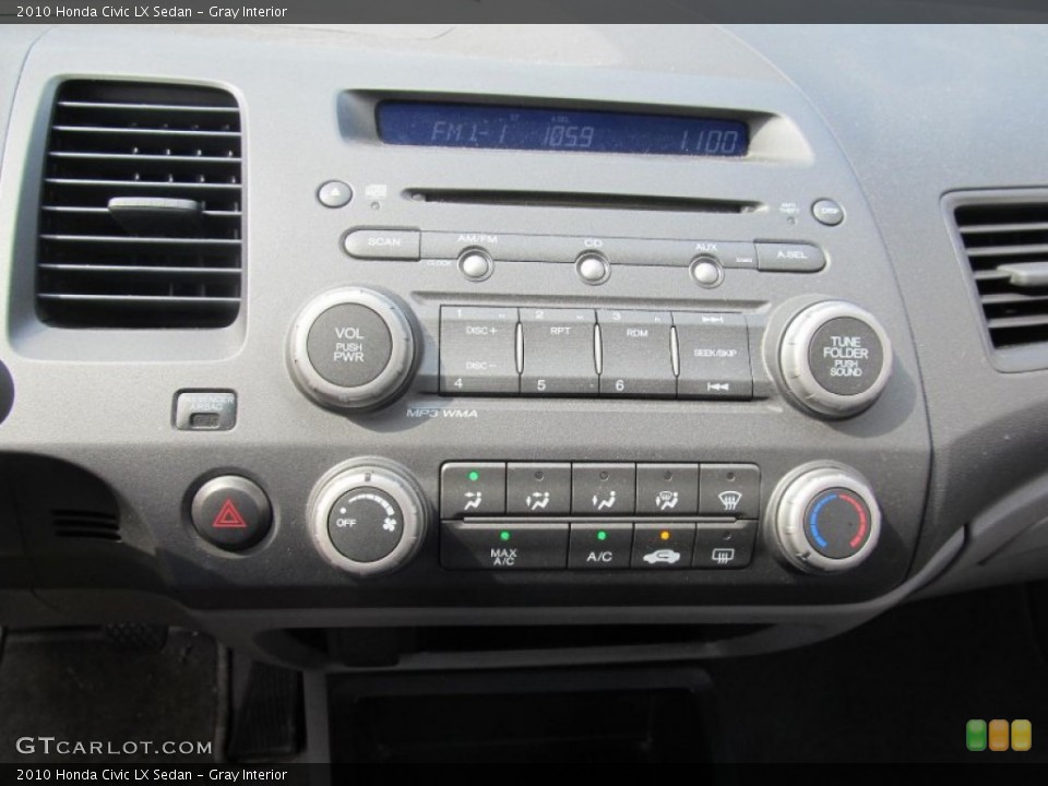 Gray Interior Controls for the 2010 Honda Civic LX Sedan #69407856