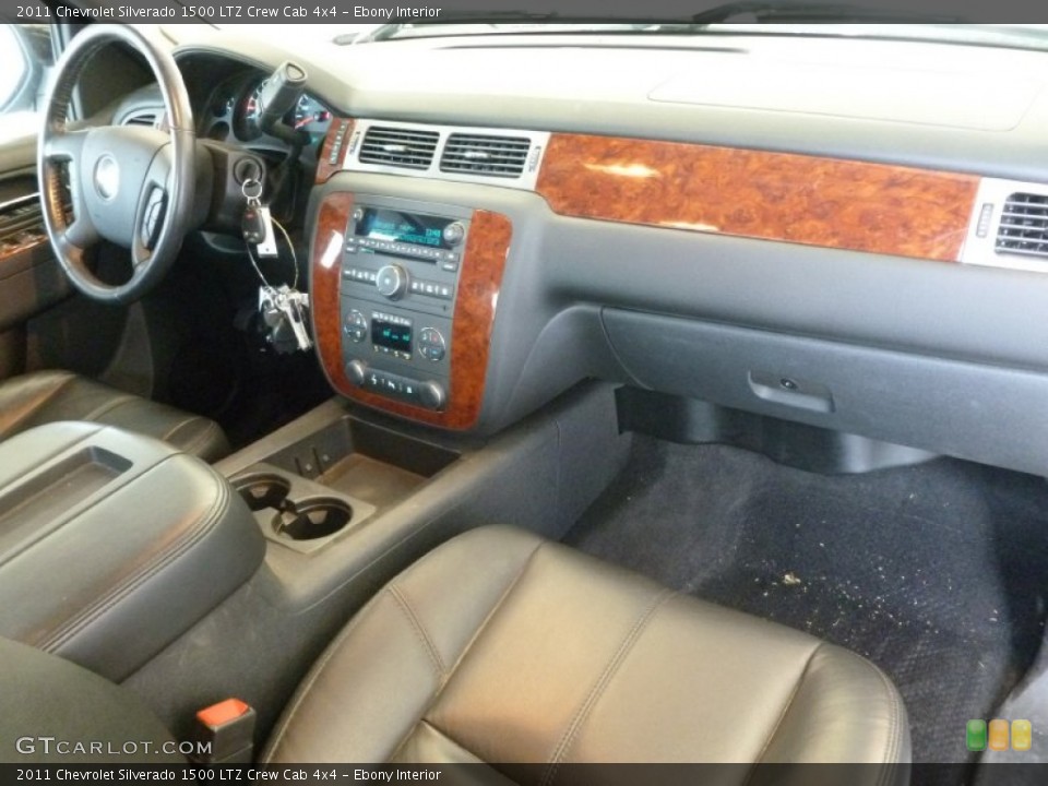Ebony Interior Dashboard for the 2011 Chevrolet Silverado 1500 LTZ Crew Cab 4x4 #69408261