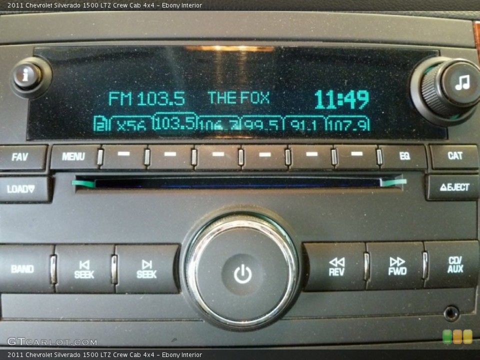 Ebony Interior Audio System for the 2011 Chevrolet Silverado 1500 LTZ Crew Cab 4x4 #69408357