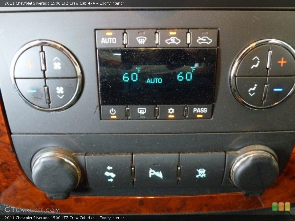 Ebony Interior Controls for the 2011 Chevrolet Silverado 1500 LTZ Crew Cab 4x4 #69408363