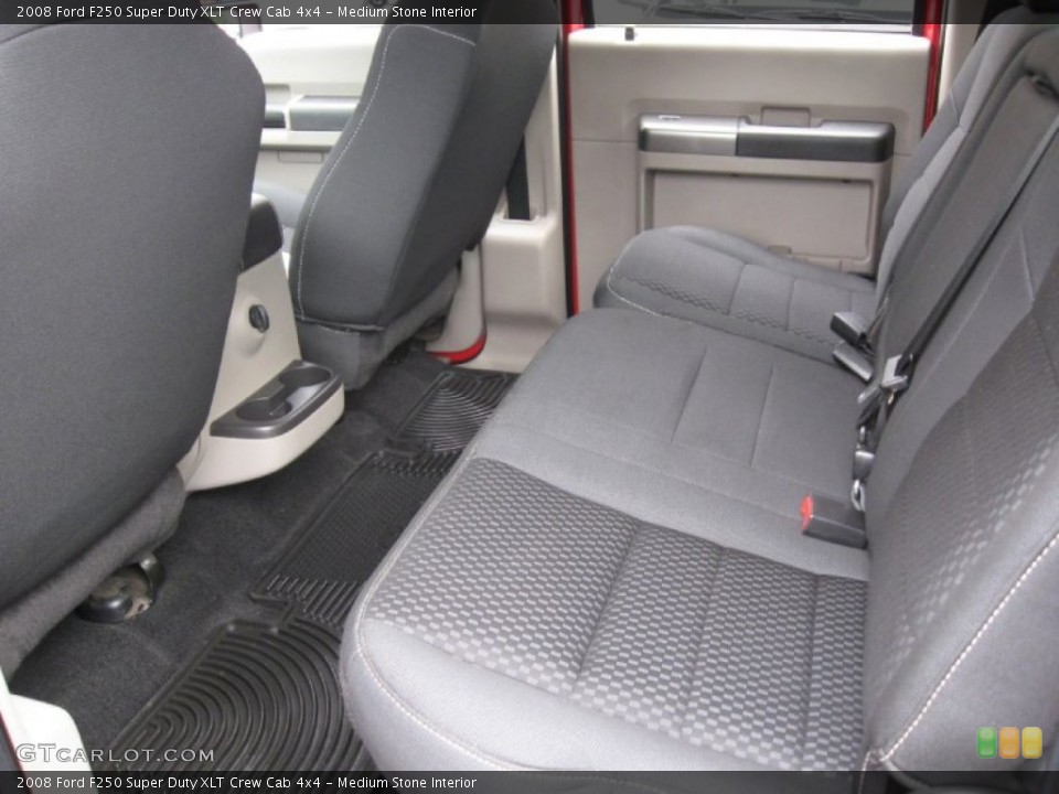 Medium Stone Interior Rear Seat for the 2008 Ford F250 Super Duty XLT Crew Cab 4x4 #69410191