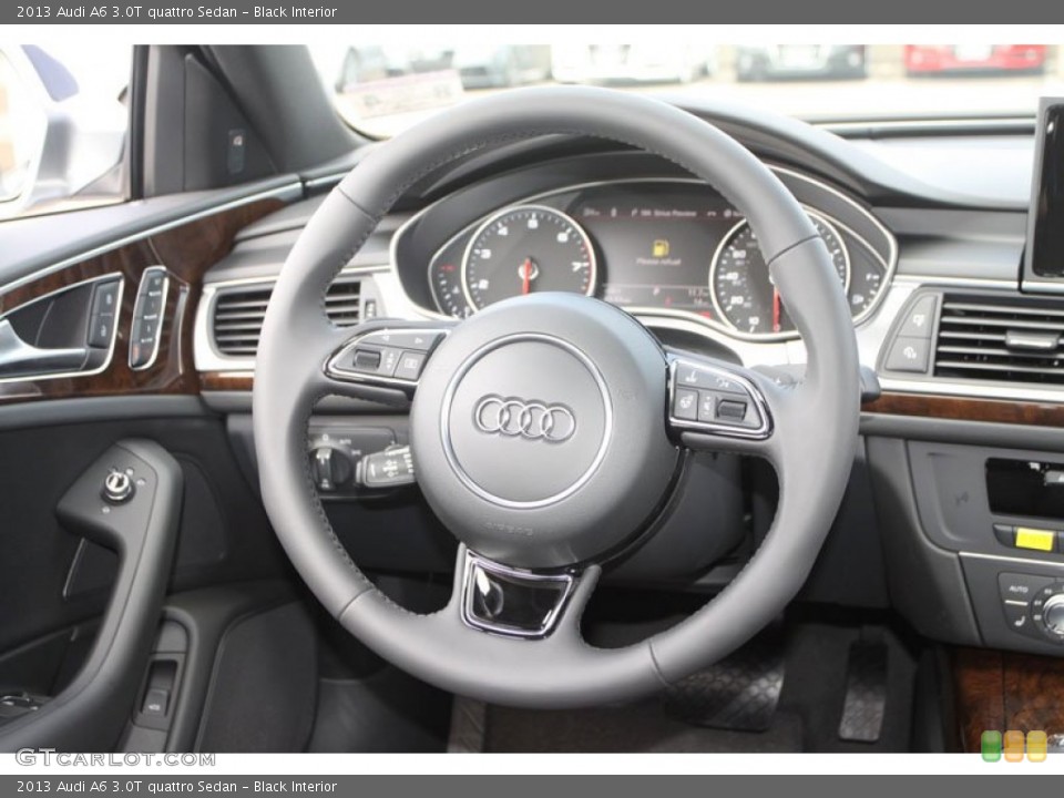 Black Interior Steering Wheel for the 2013 Audi A6 3.0T quattro Sedan #69410884