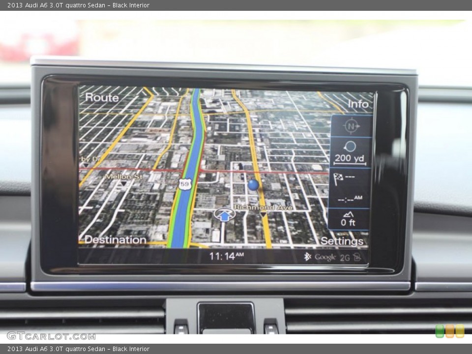 Black Interior Navigation for the 2013 Audi A6 3.0T quattro Sedan #69410893