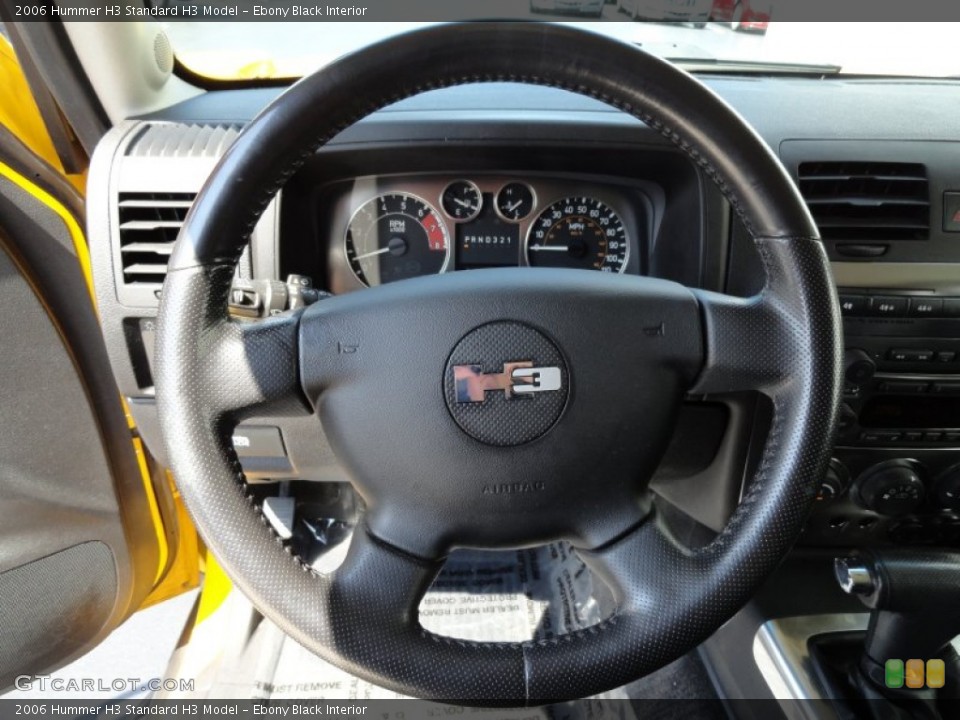 Ebony Black Interior Steering Wheel for the 2006 Hummer H3  #69411625