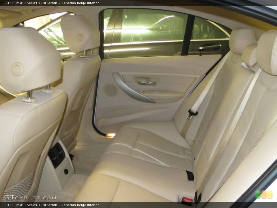 Venetian Beige Interior Rear Seat for the 2012 BMW 3 Series 328i Sedan #69416050