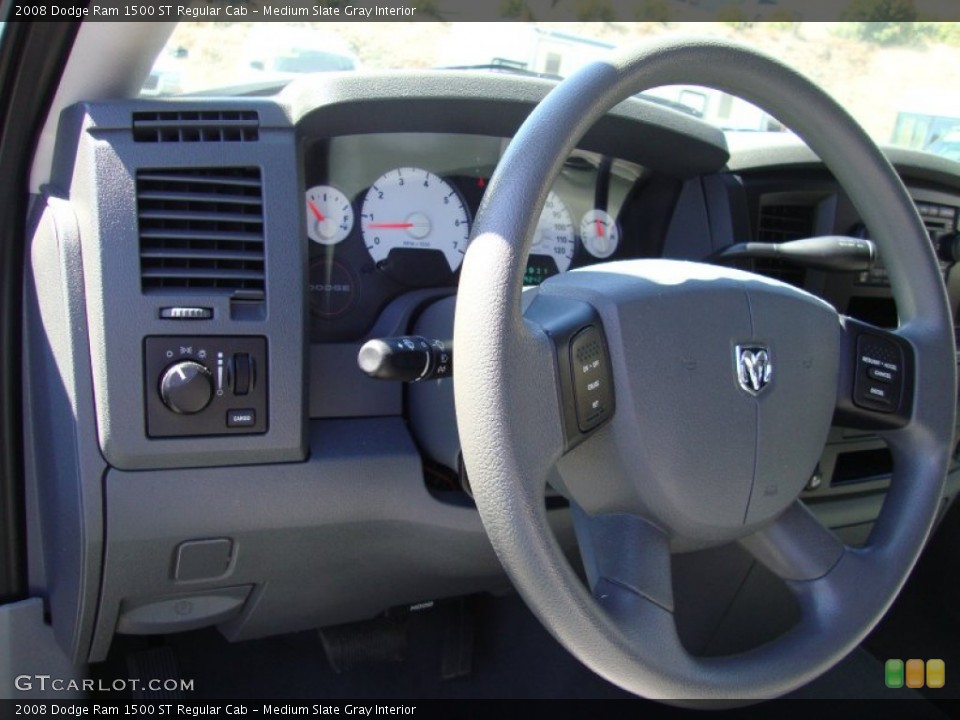 Medium Slate Gray Interior Steering Wheel for the 2008 Dodge Ram 1500 ST Regular Cab #69416251