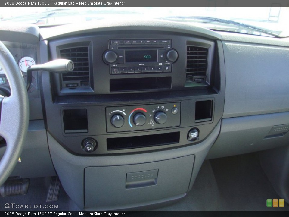 Medium Slate Gray Interior Controls for the 2008 Dodge Ram 1500 ST Regular Cab #69416278