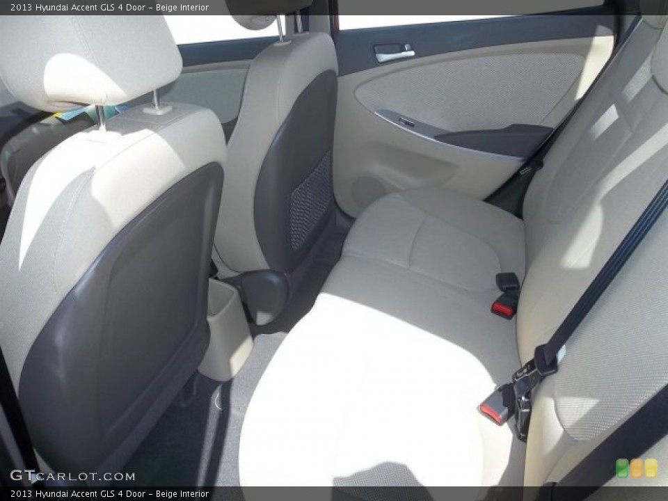 Beige Interior Rear Seat for the 2013 Hyundai Accent GLS 4 Door #69419359
