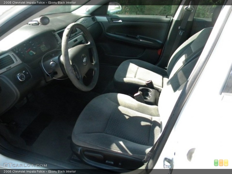 Ebony Black Interior Front Seat for the 2008 Chevrolet Impala Police #69419614