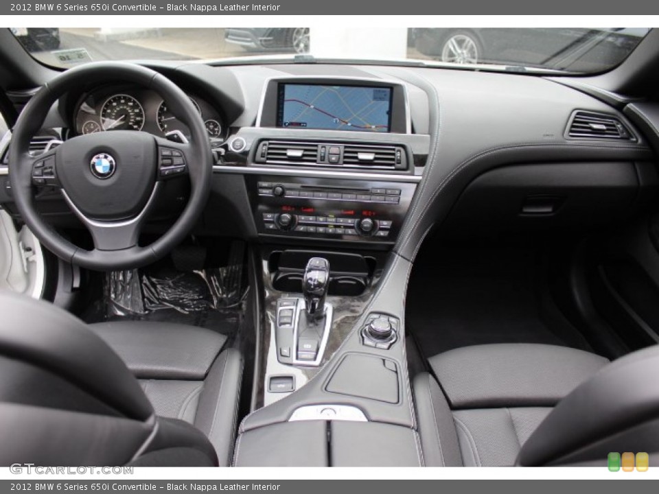 Black Nappa Leather Interior Dashboard for the 2012 BMW 6 Series 650i Convertible #69419968