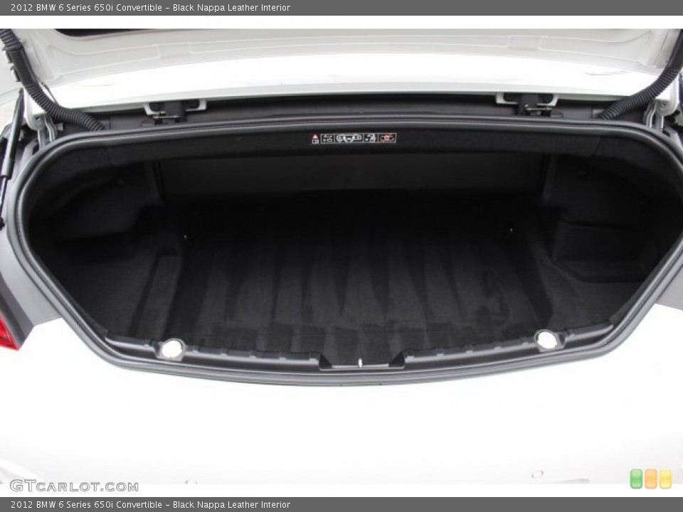 Black Nappa Leather Interior Trunk for the 2012 BMW 6 Series 650i Convertible #69420028