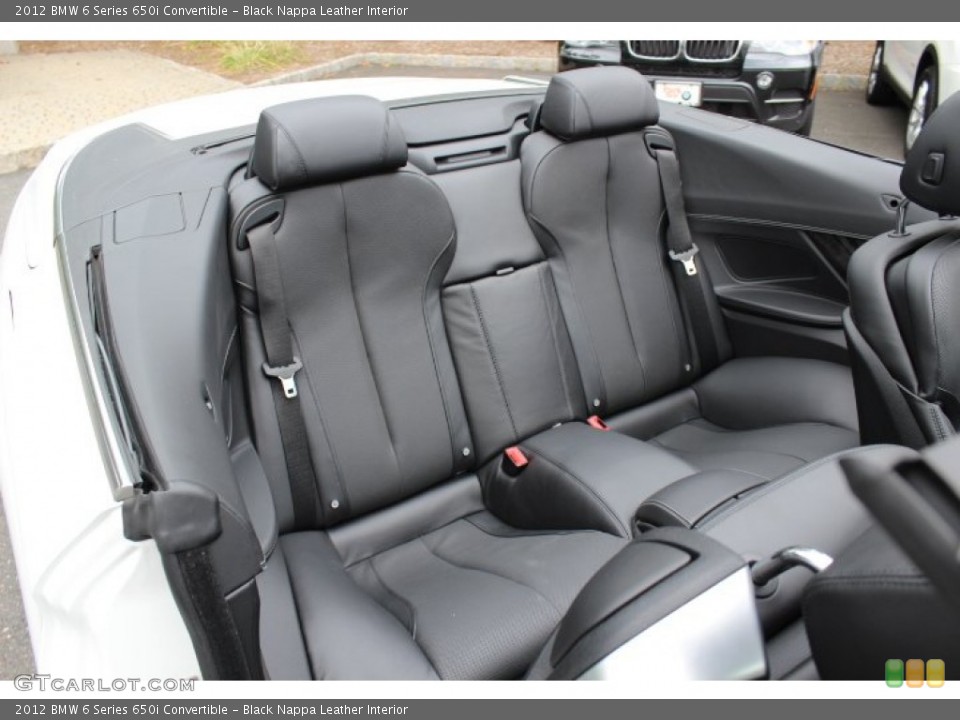 Black Nappa Leather Interior Rear Seat for the 2012 BMW 6 Series 650i Convertible #69420055