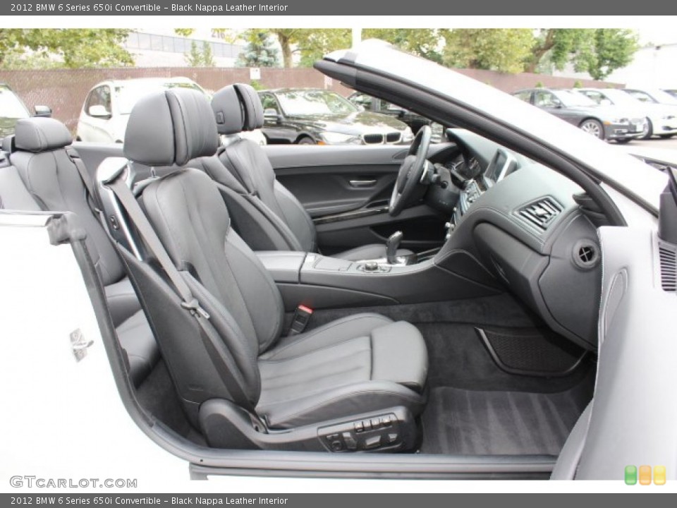 Black Nappa Leather Interior Photo for the 2012 BMW 6 Series 650i Convertible #69420073