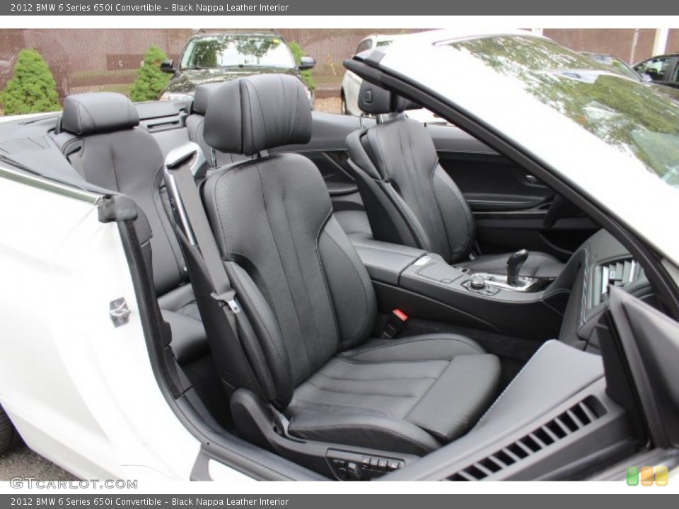 Black Nappa Leather Interior Photo for the 2012 BMW 6 Series 650i Convertible #69420082