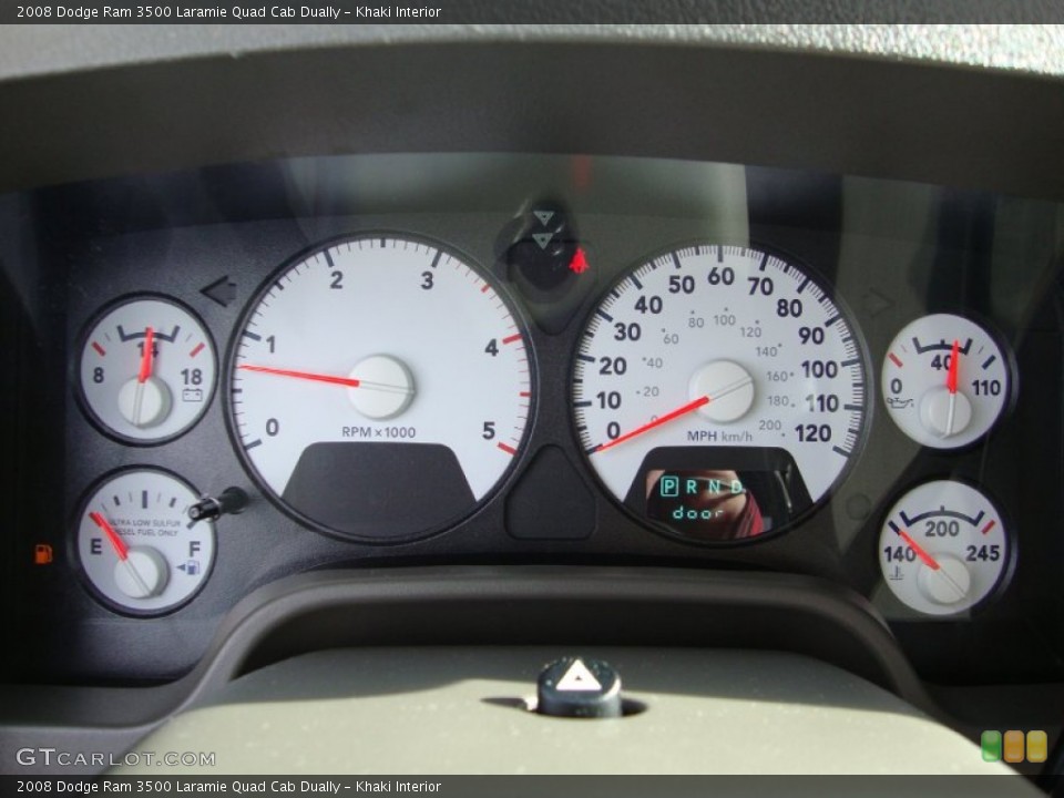 Khaki Interior Gauges for the 2008 Dodge Ram 3500 Laramie Quad Cab Dually #69420481