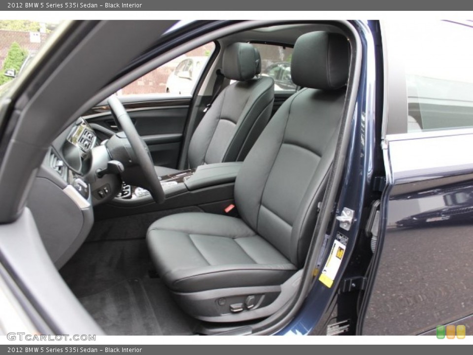 Black Interior Front Seat for the 2012 BMW 5 Series 535i Sedan #69420799