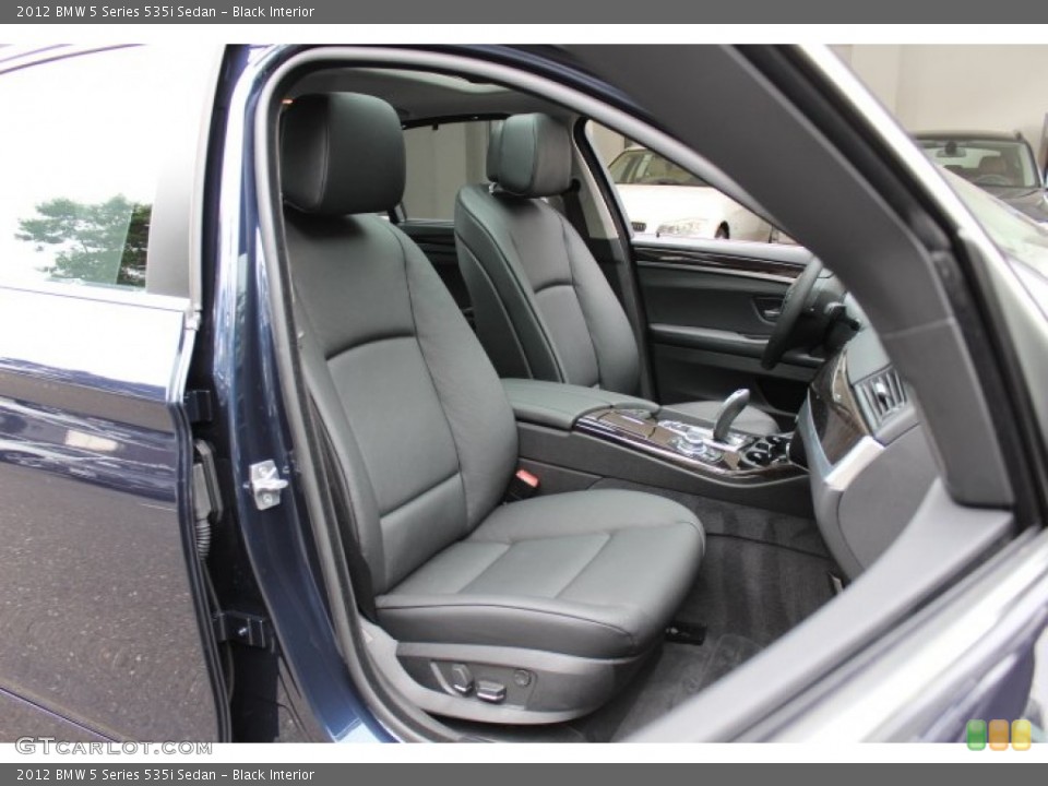 Black Interior Front Seat for the 2012 BMW 5 Series 535i Sedan #69420928