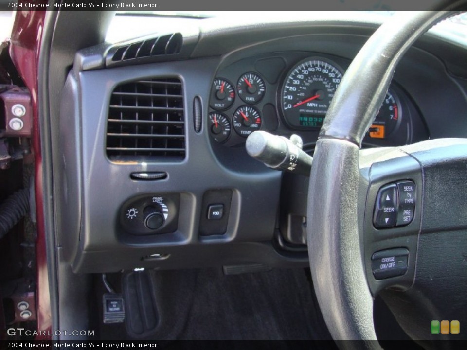 Ebony Black Interior Controls for the 2004 Chevrolet Monte Carlo SS #69421492