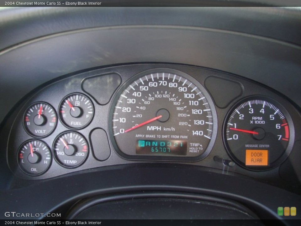 Ebony Black Interior Gauges for the 2004 Chevrolet Monte Carlo SS #69421498