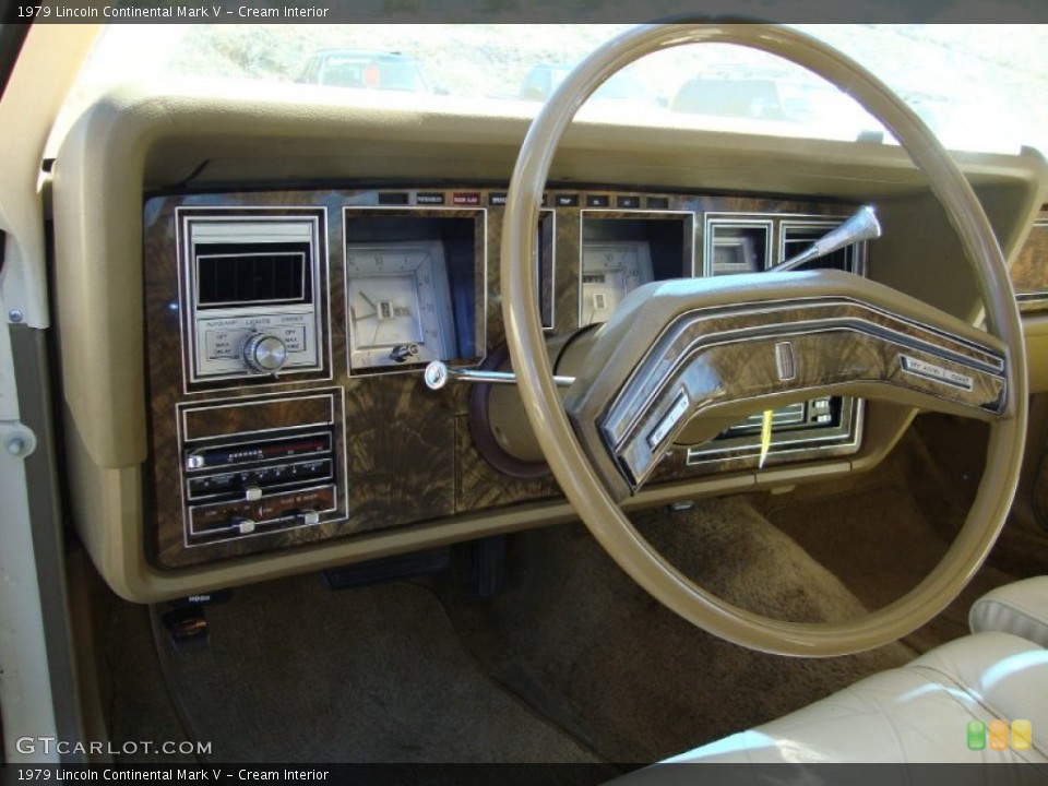 Cream Interior Dashboard for the 1979 Lincoln Continental Mark V #69421990