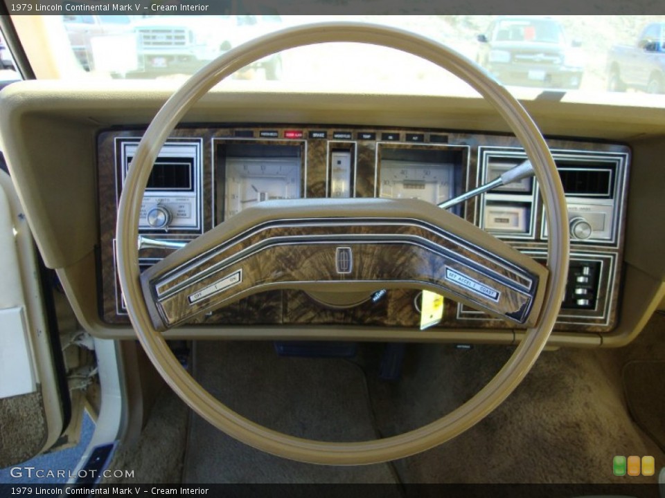 Cream Interior Steering Wheel for the 1979 Lincoln Continental Mark V #69422010