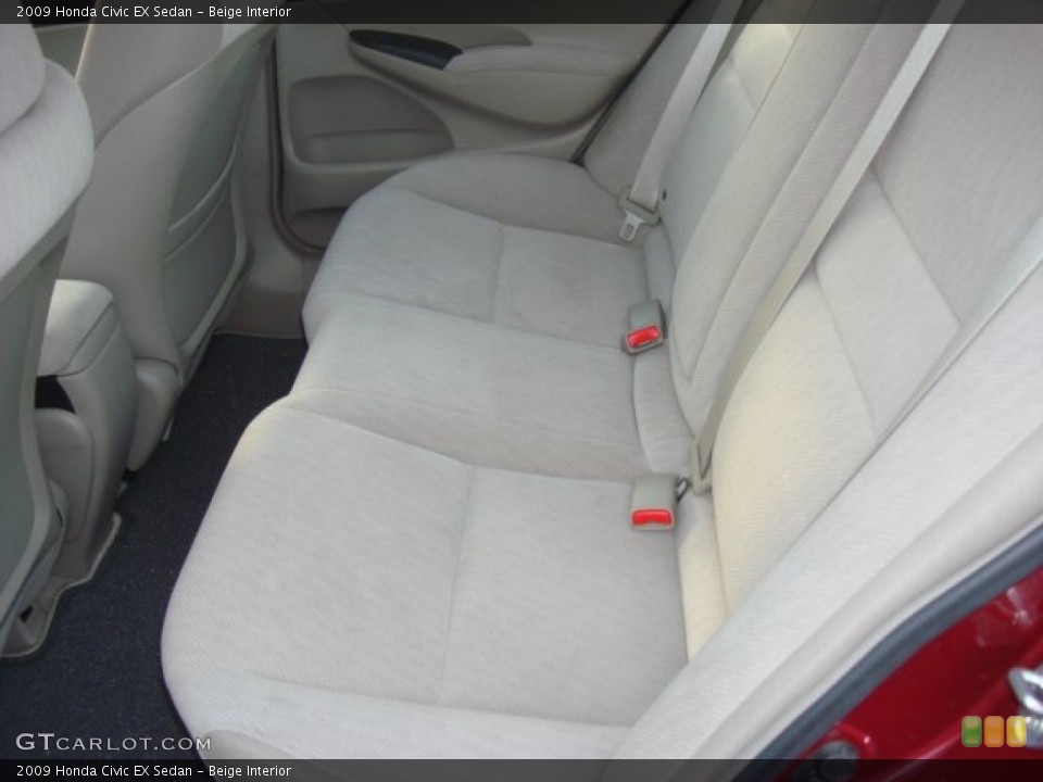 Beige Interior Rear Seat for the 2009 Honda Civic EX Sedan #69422503