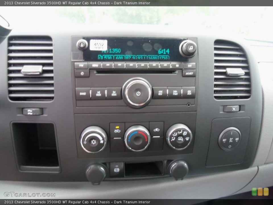Dark Titanium Interior Controls for the 2013 Chevrolet Silverado 3500HD WT Regular Cab 4x4 Chassis #69423208