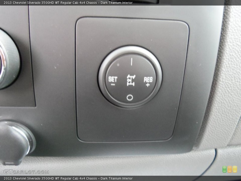 Dark Titanium Interior Controls for the 2013 Chevrolet Silverado 3500HD WT Regular Cab 4x4 Chassis #69423232