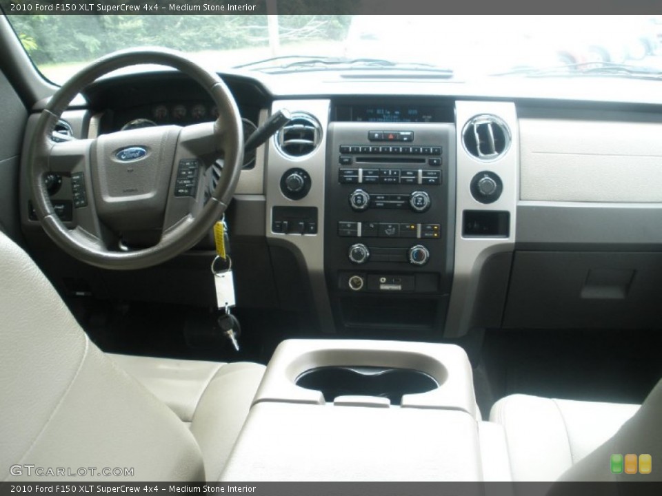 Medium Stone Interior Dashboard for the 2010 Ford F150 XLT SuperCrew 4x4 #69424318