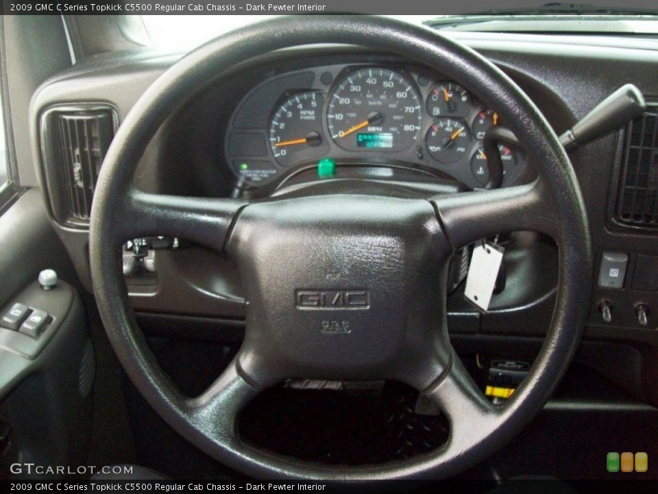 Dark Pewter Interior Steering Wheel for the 2009 GMC C Series Topkick C5500 Regular Cab Chassis #69424323