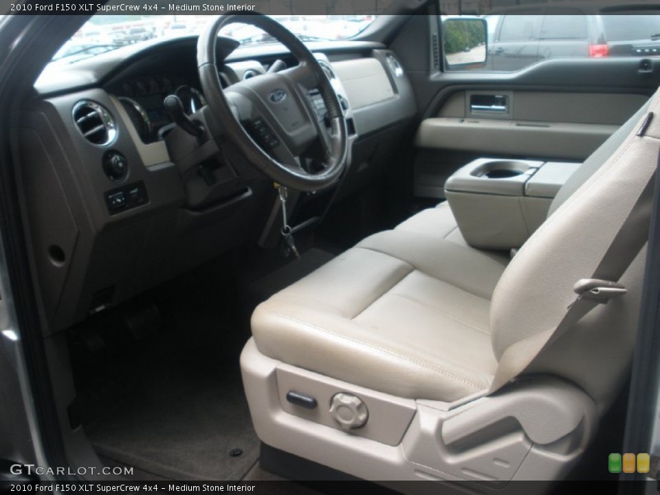 Medium Stone Interior Prime Interior for the 2010 Ford F150 XLT SuperCrew 4x4 #69424327
