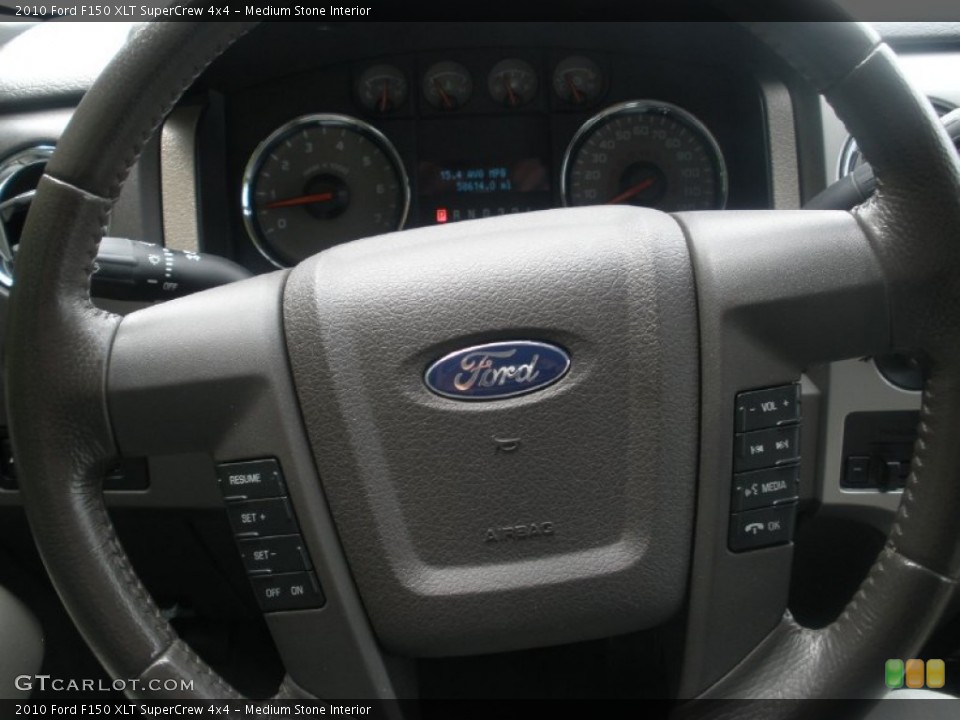 Medium Stone Interior Steering Wheel for the 2010 Ford F150 XLT SuperCrew 4x4 #69424492