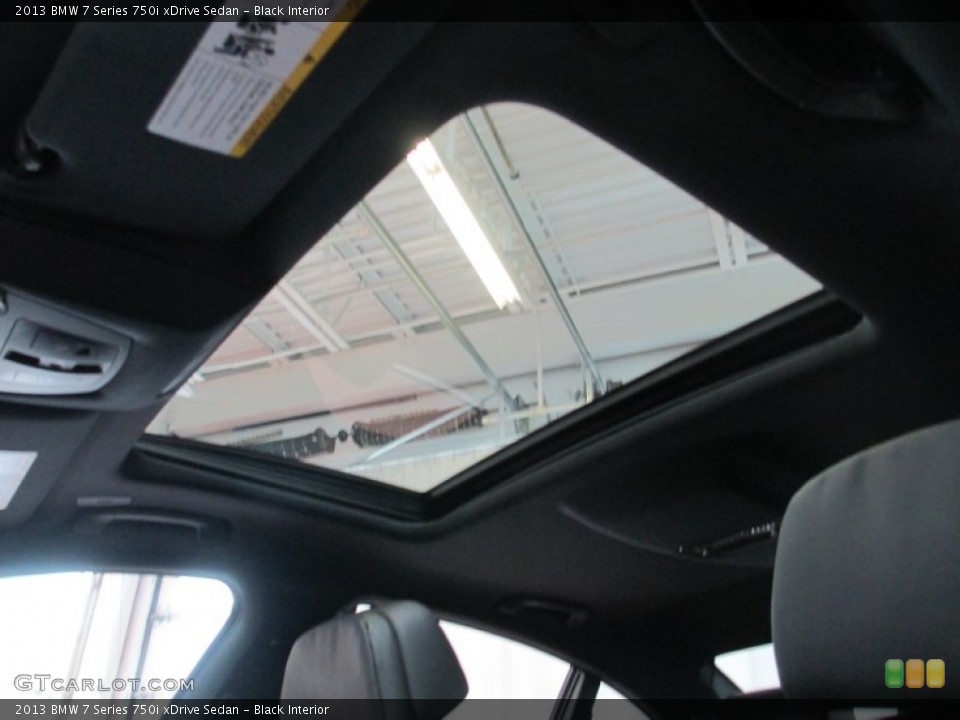 Black Interior Sunroof for the 2013 BMW 7 Series 750i xDrive Sedan #69425344