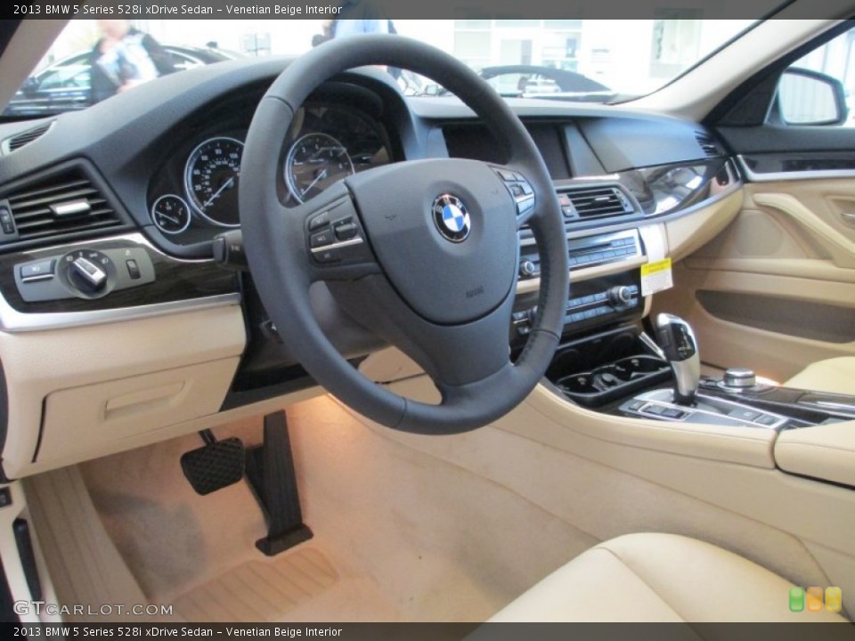 Venetian Beige Interior Dashboard for the 2013 BMW 5 Series 528i xDrive Sedan #69425458