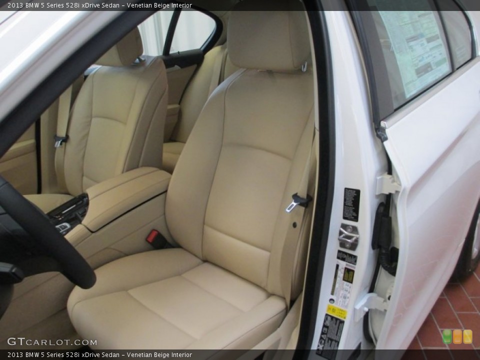 Venetian Beige Interior Front Seat for the 2013 BMW 5 Series 528i xDrive Sedan #69425467
