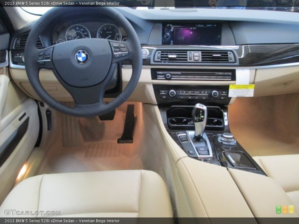 Venetian Beige Interior Dashboard for the 2013 BMW 5 Series 528i xDrive Sedan #69425494