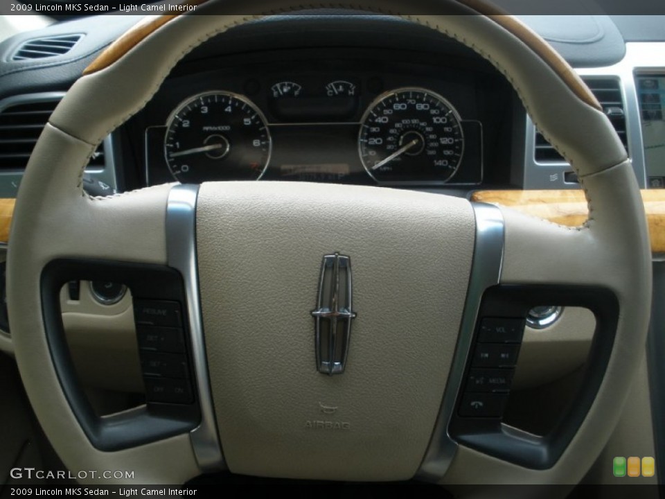 Light Camel Interior Steering Wheel for the 2009 Lincoln MKS Sedan #69425593