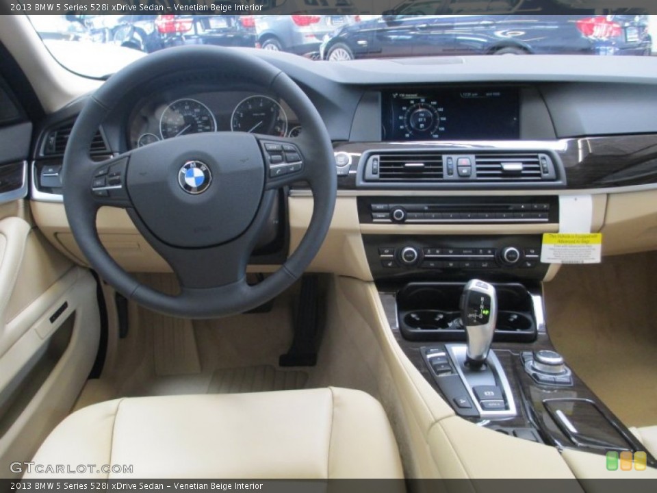 Venetian Beige Interior Dashboard for the 2013 BMW 5 Series 528i xDrive Sedan #69425598