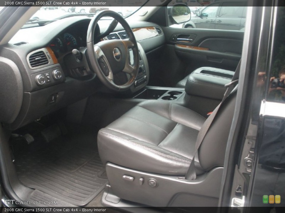 Ebony Interior Photo for the 2008 GMC Sierra 1500 SLT Crew Cab 4x4 #69425665