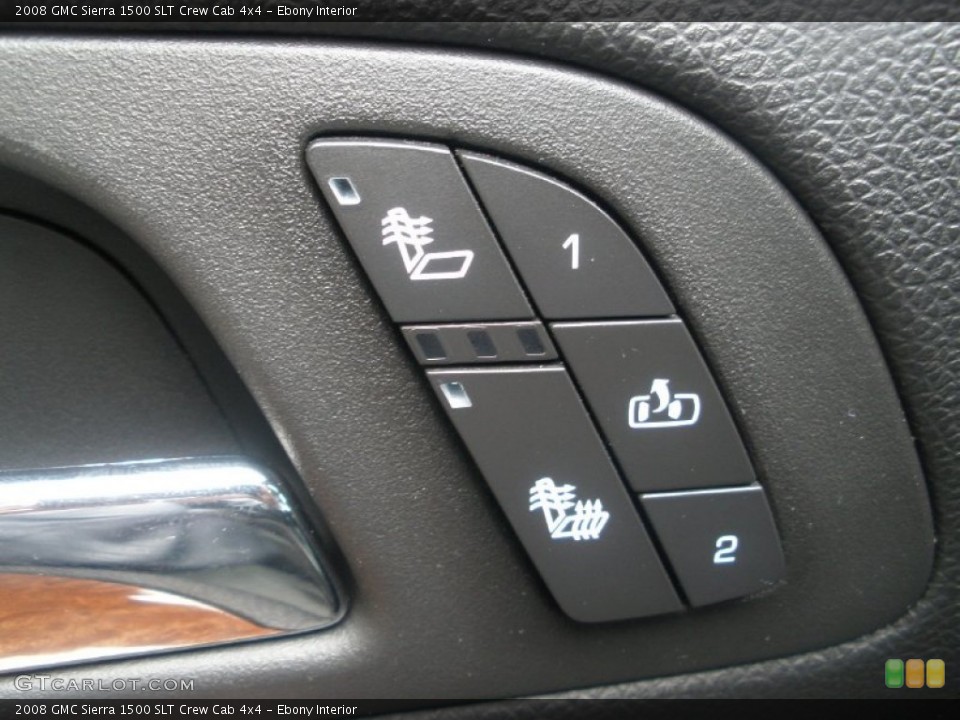 Ebony Interior Controls for the 2008 GMC Sierra 1500 SLT Crew Cab 4x4 #69425785