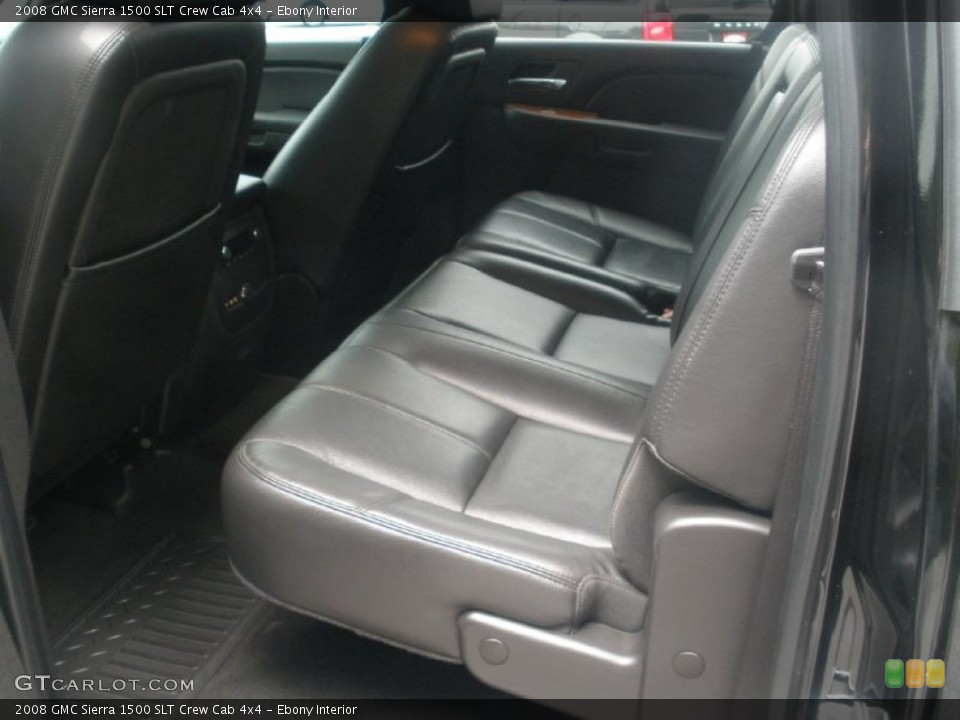 Ebony Interior Rear Seat for the 2008 GMC Sierra 1500 SLT Crew Cab 4x4 #69425794