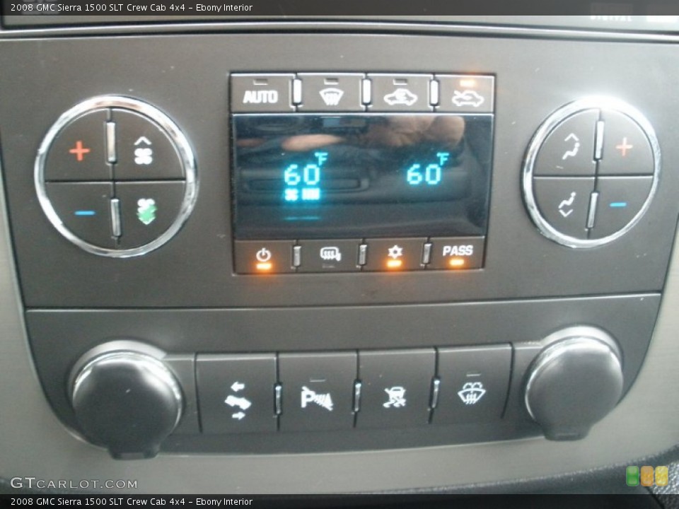 Ebony Interior Controls for the 2008 GMC Sierra 1500 SLT Crew Cab 4x4 #69425905