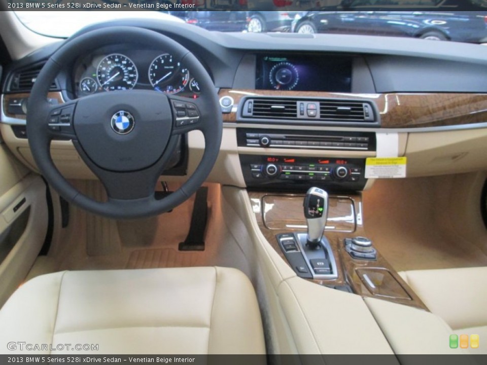 Venetian Beige Interior Dashboard for the 2013 BMW 5 Series 528i xDrive Sedan #69426061