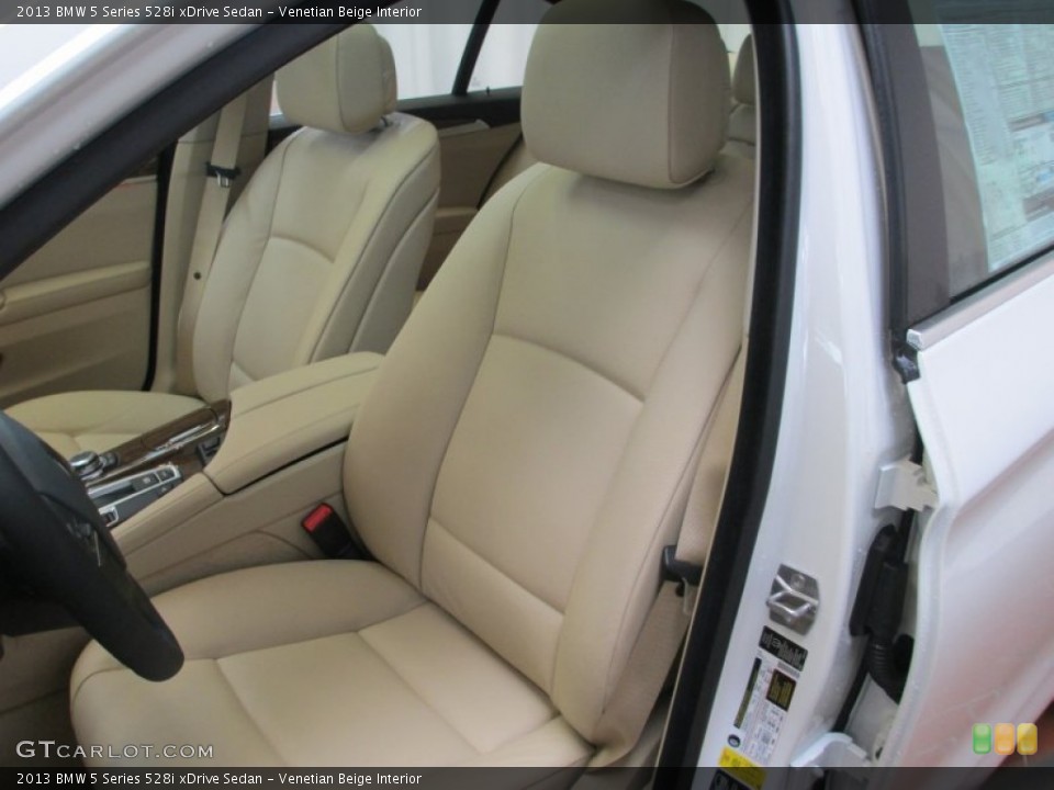 Venetian Beige Interior Front Seat for the 2013 BMW 5 Series 528i xDrive Sedan #69426079