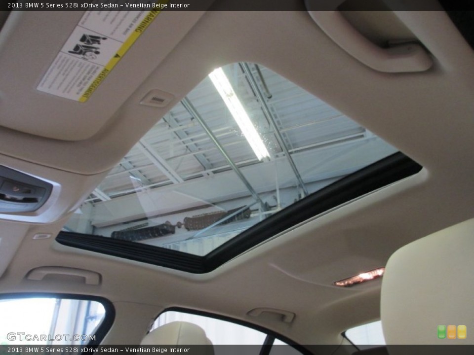 Venetian Beige Interior Sunroof for the 2013 BMW 5 Series 528i xDrive Sedan #69426106