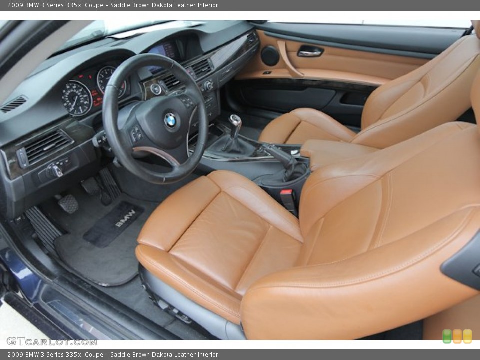 Saddle Brown Dakota Leather Interior Prime Interior for the 2009 BMW 3 Series 335xi Coupe #69426778