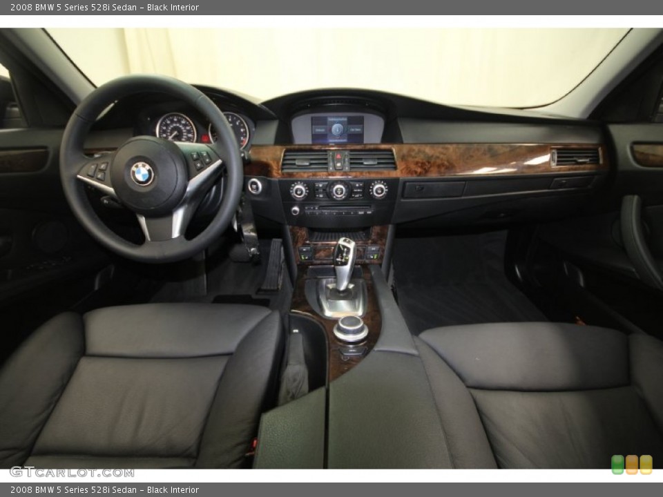 Black Interior Dashboard for the 2008 BMW 5 Series 528i Sedan #69427244