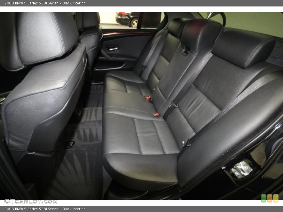 Black Interior Rear Seat for the 2008 BMW 5 Series 528i Sedan #69427345