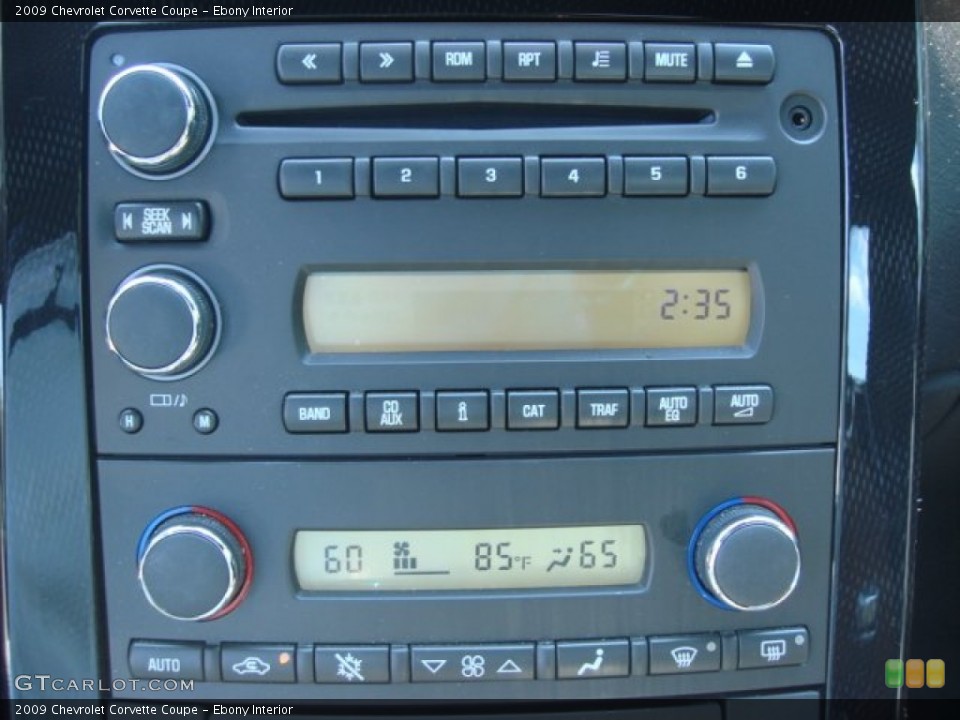 Ebony Interior Audio System for the 2009 Chevrolet Corvette Coupe #69429109
